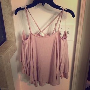 Lizard thicket Blush off the shoulder top
